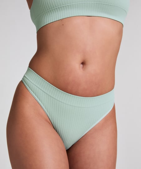 Dianne High Leg Thong, Green