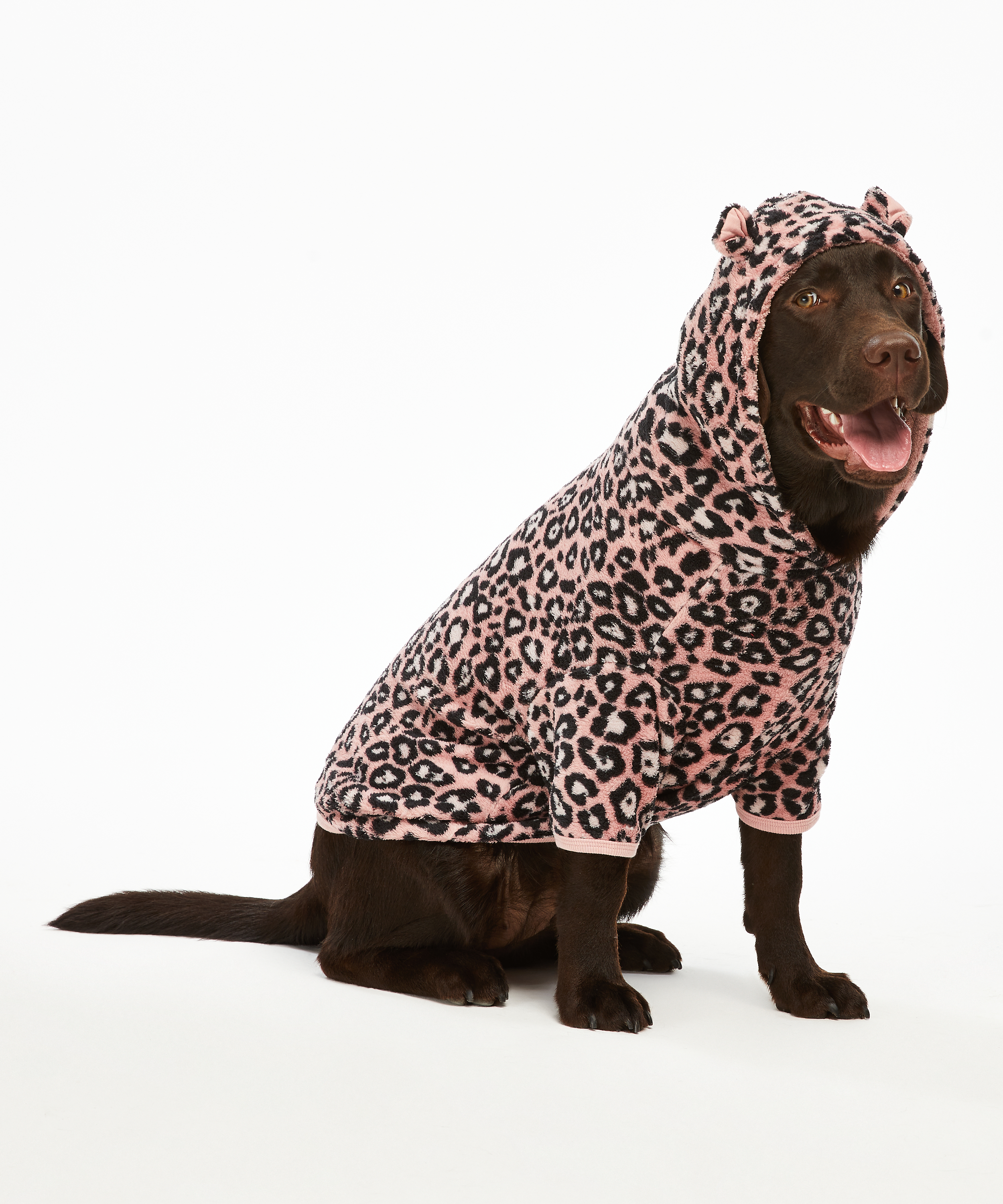 Dog's Fleece Onesie, Pink, main
