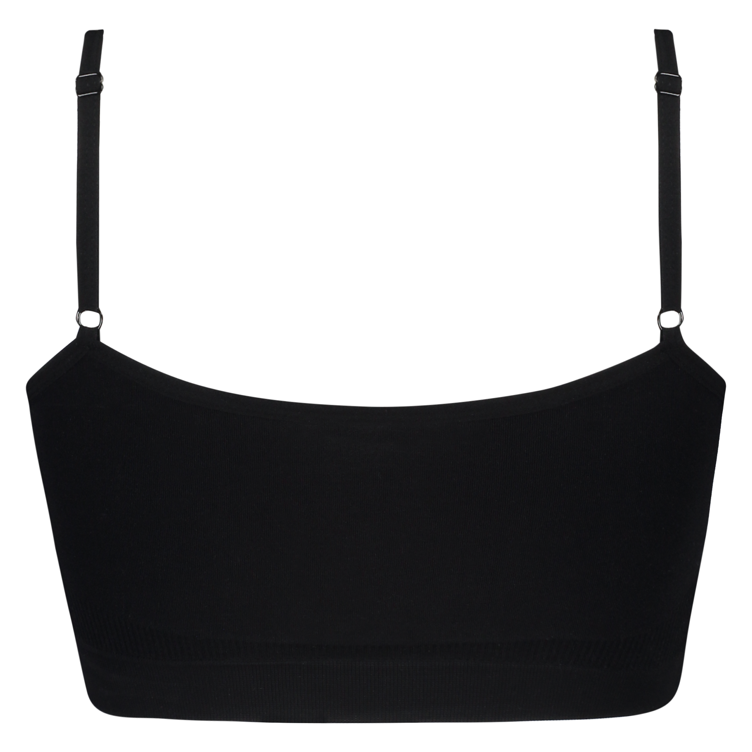 Seamless strappy top, Black, main