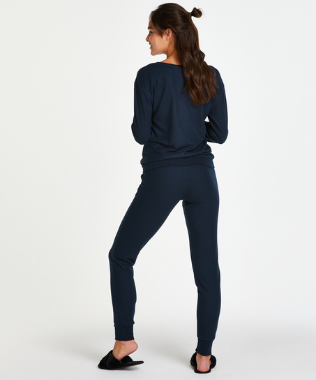 Waffle pyjama set, Blue