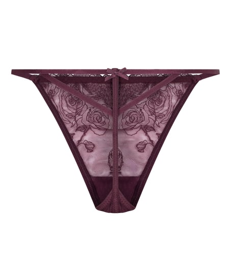 Hollie Highleg Thong, Purple