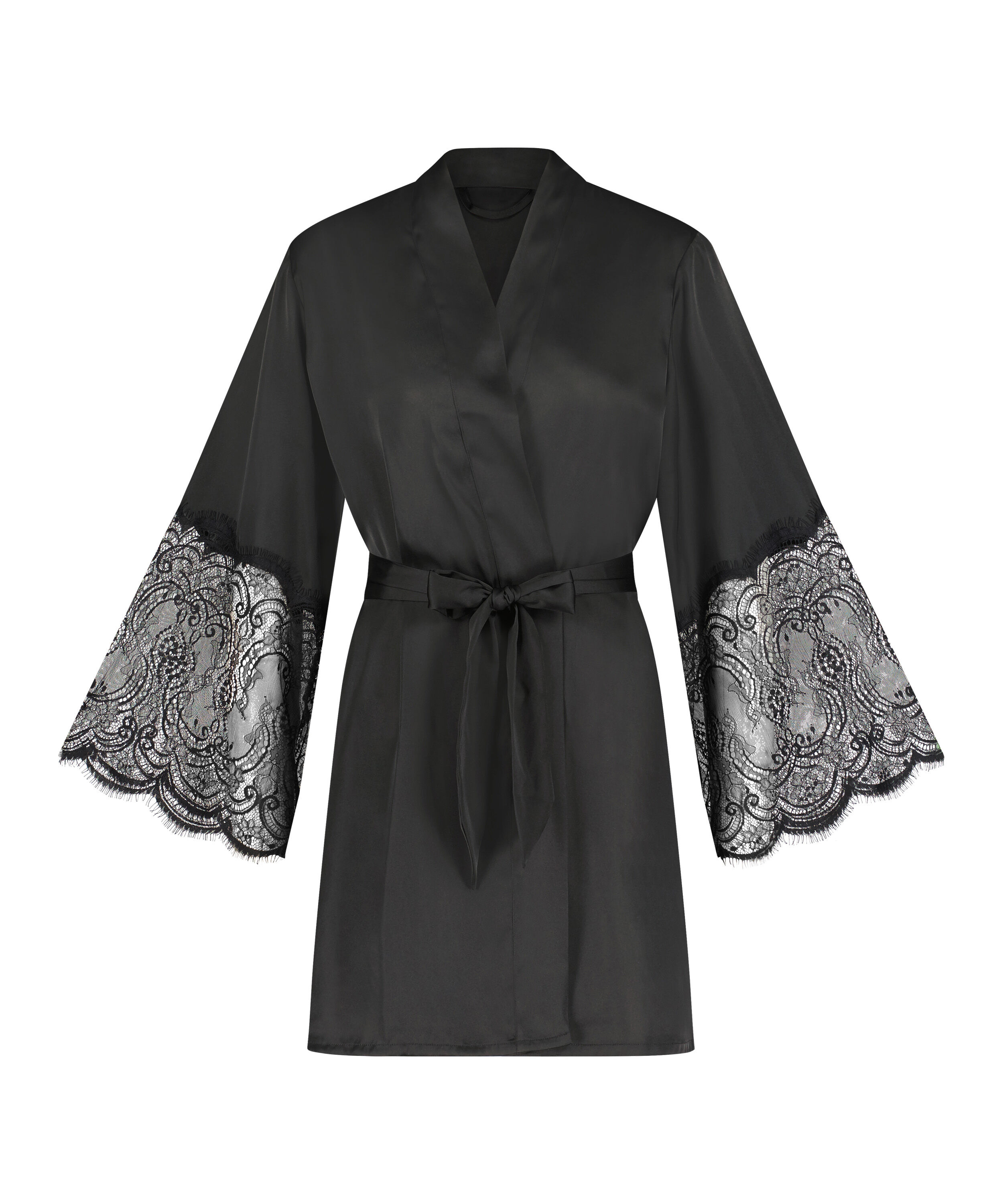 Satin Kimono, Black