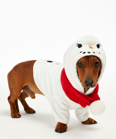 Dog's Fleece Onesie, White