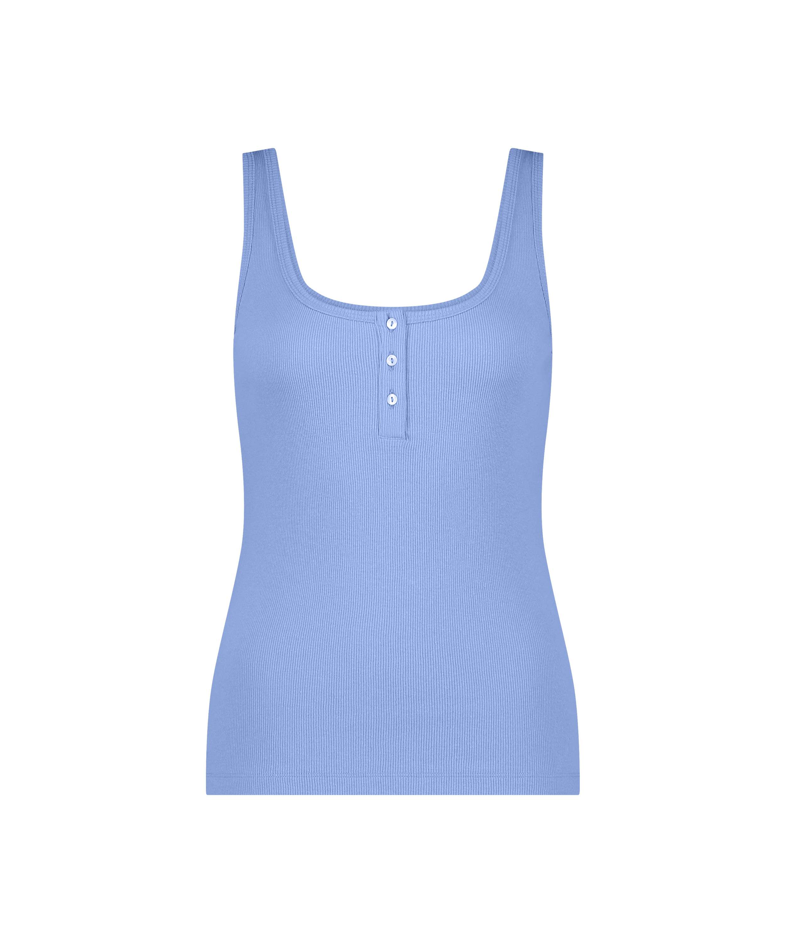 Ribbed Lace Singlet, Blue, main