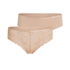 2-pack of Angie Brazilian knickers, Beige