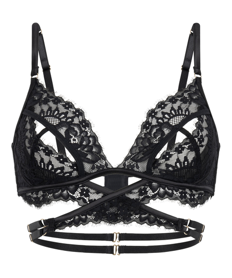 Anna Open Bralette, Black