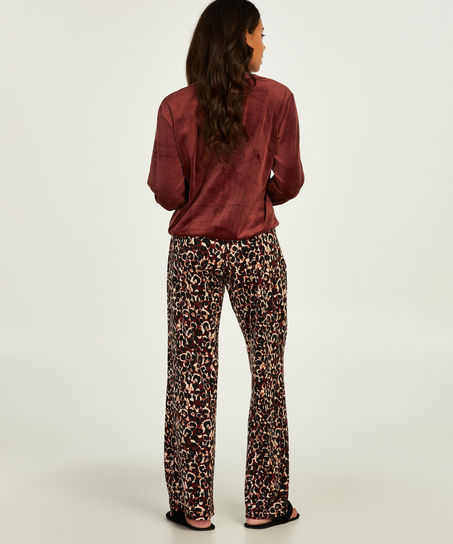 Velvet pyjama set, Brown