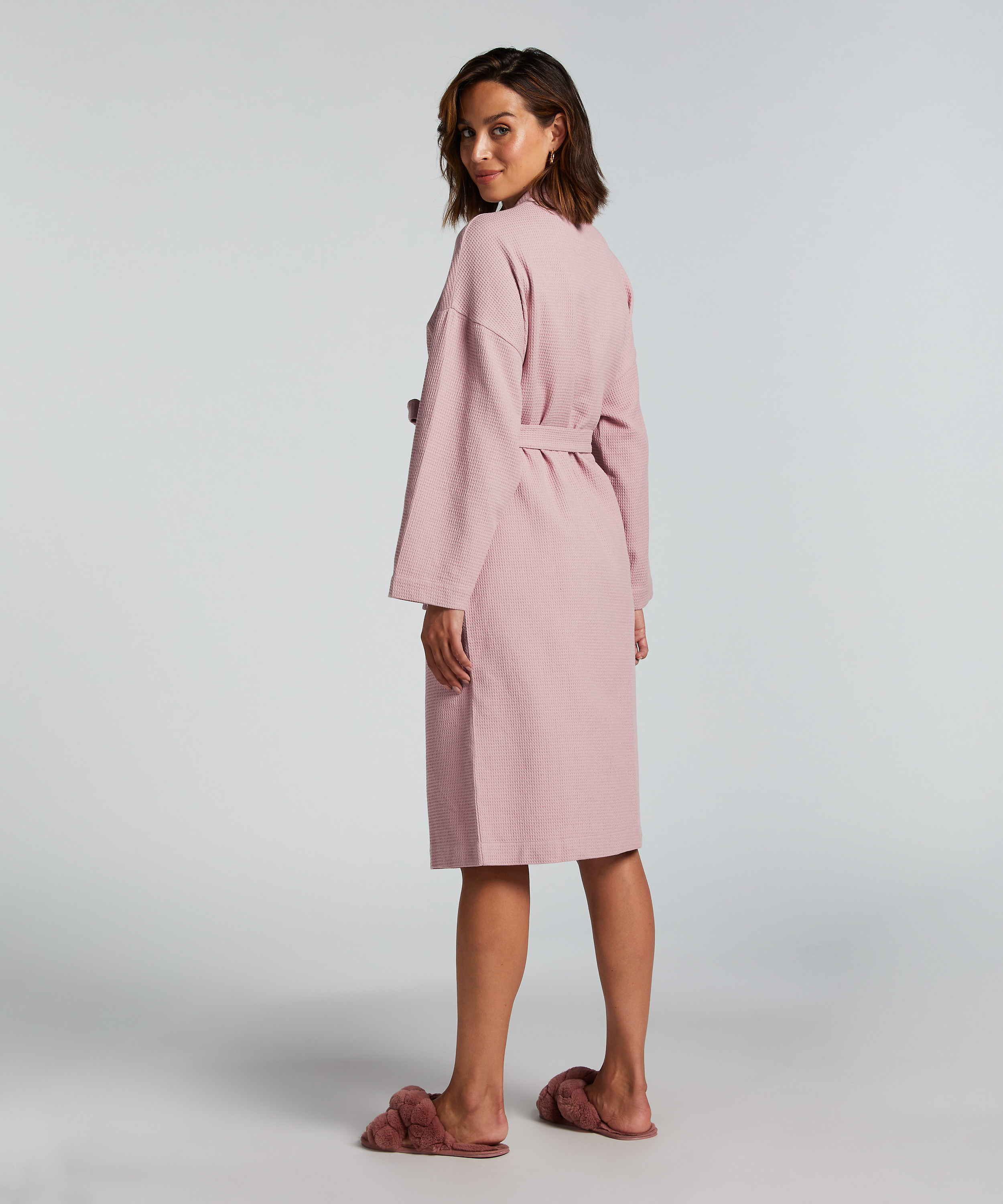 Waffle Bathrobe, Purple, main
