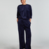 Velours Pyjama Pants, Blue