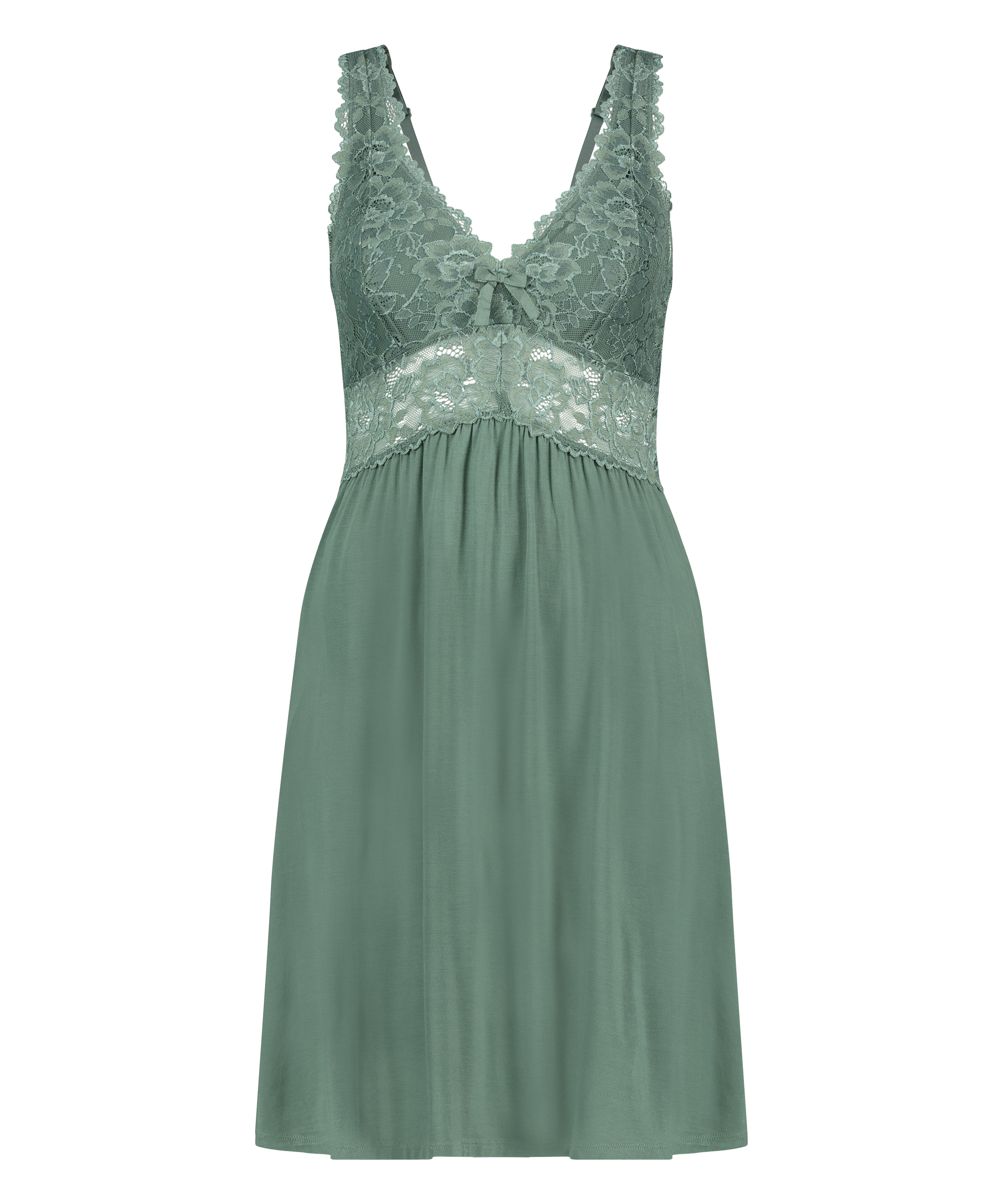 Nora Lace Slip Dress, Green, main