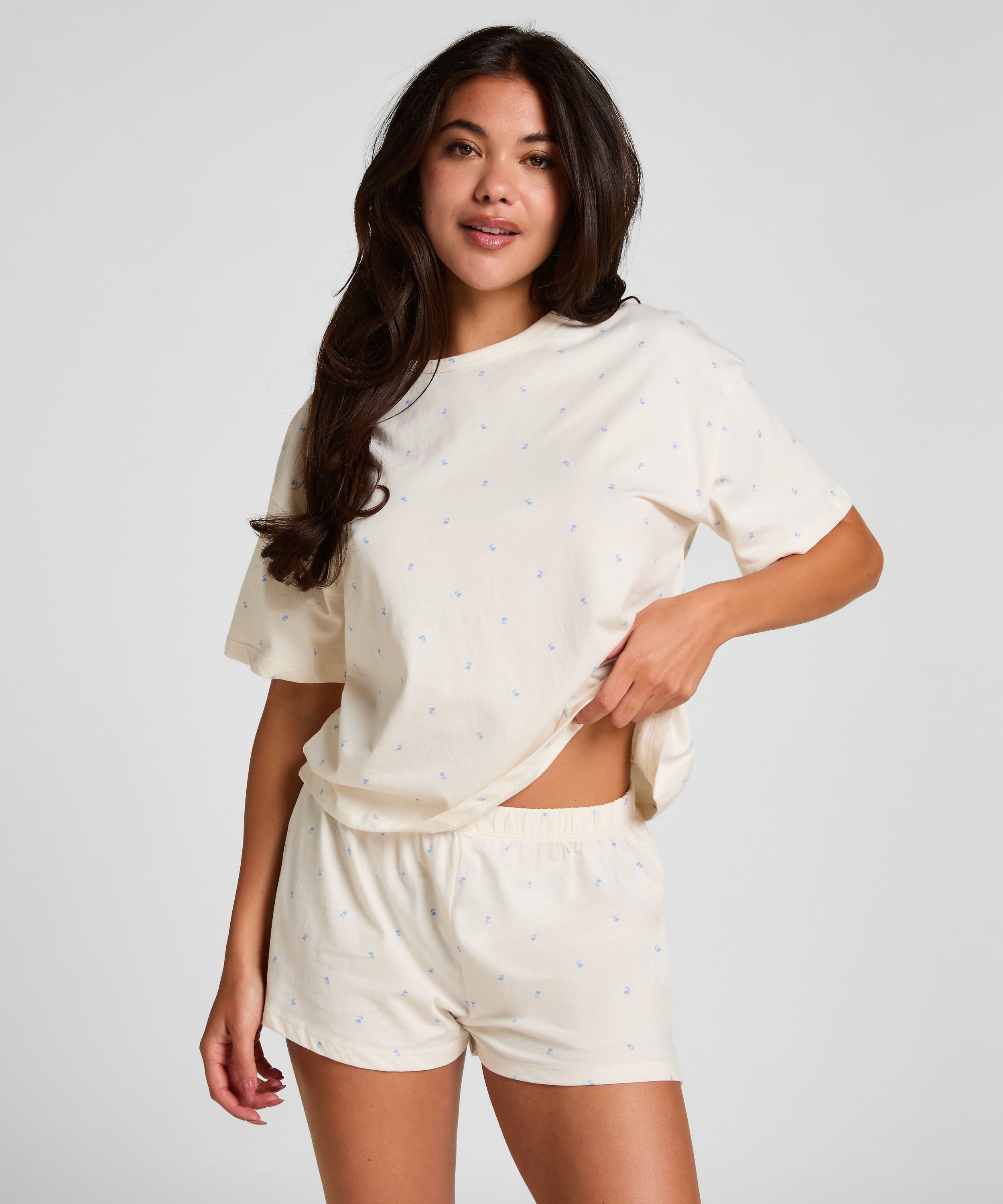 Pyjama Set Cotton, White Pyjama Set Cotton, White
