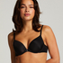 Plunge Padded Underwired Bra, Black