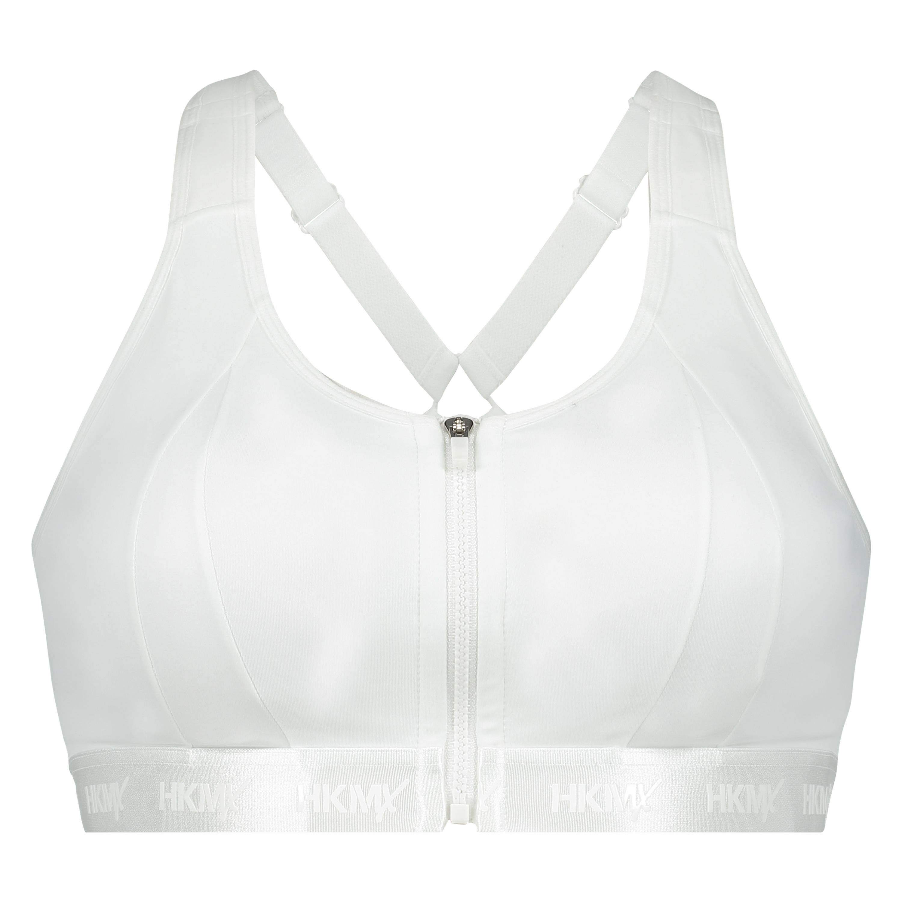 HKMX Sports bra The Pro Level 3, White, main