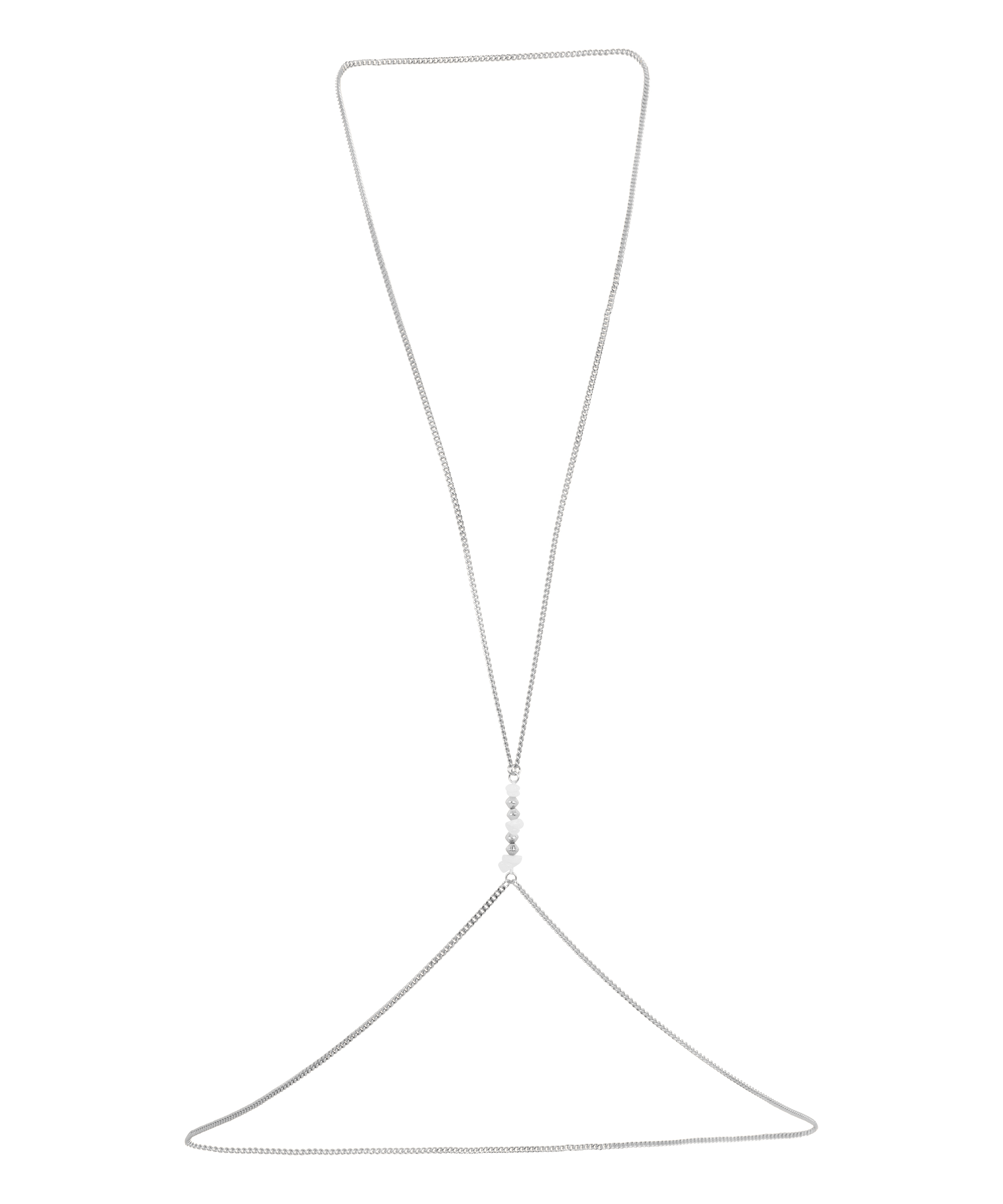 Pearl Body Chain, Grey, main