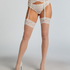 15 Denier Lace Stockings, White