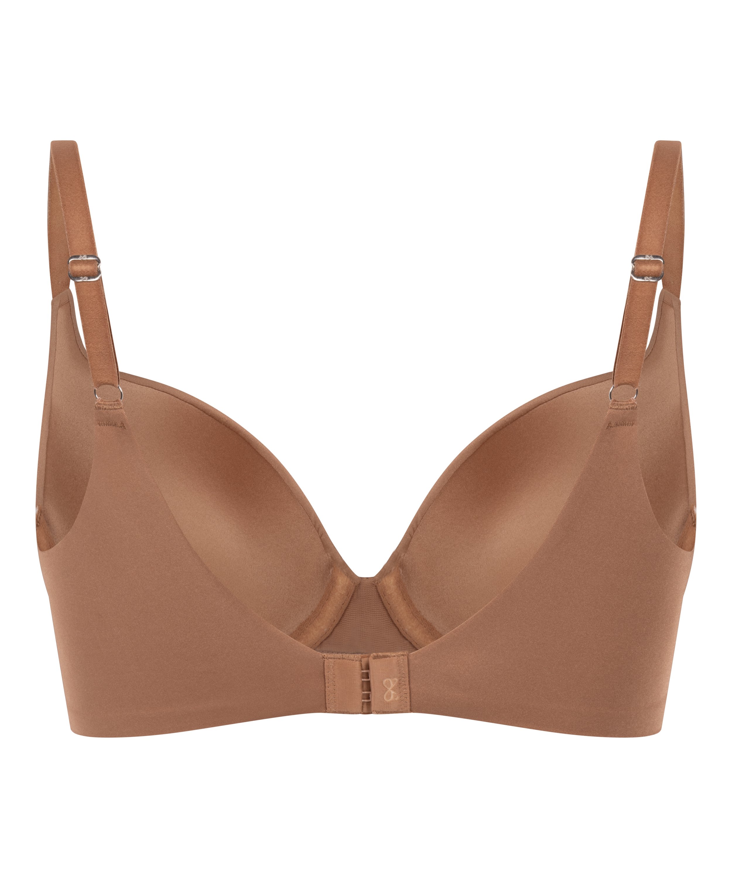 Smooth Padded Underwired Bra, Brown, main