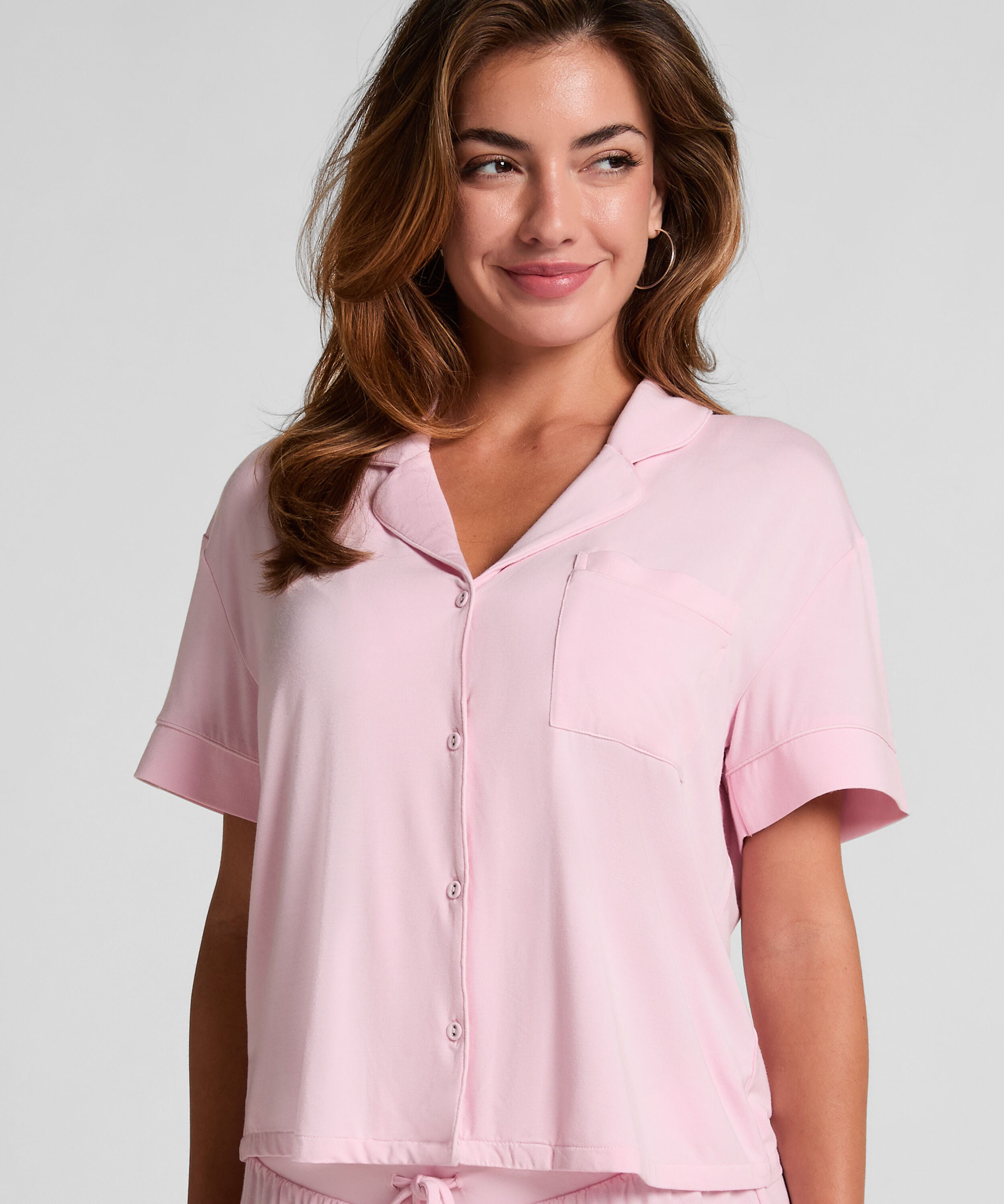 Pyjama Jacket Jersey Essential, Pink