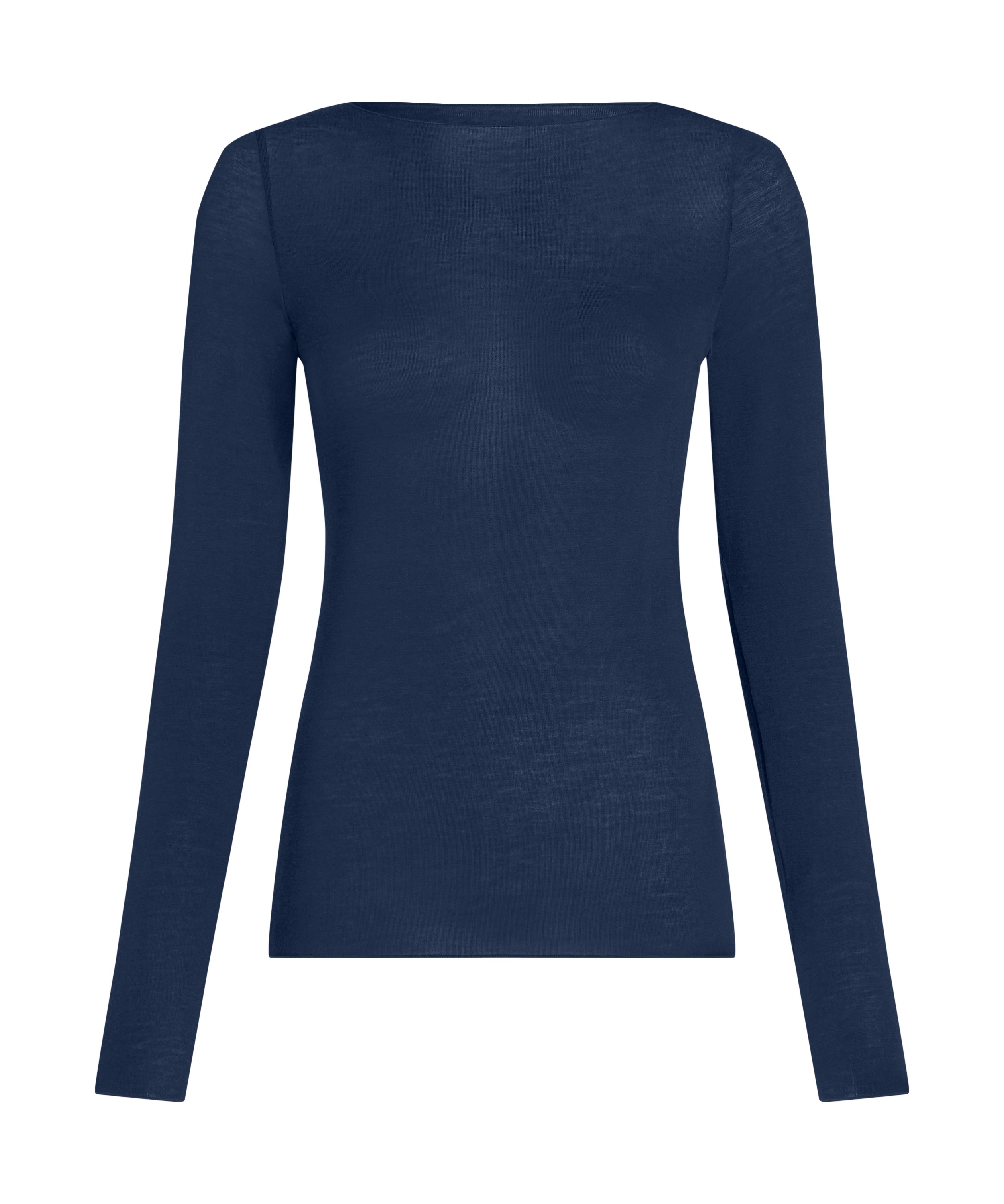 super soft Boatneck shirt with Cashmere, Blue, main
