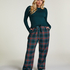 Flannel Pyjama Pants, Green