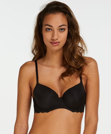 Angie Padded Underwired Bra, Black