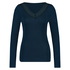 Top V-neck long sleeves, Blue