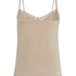Velours Lace Cami Top, Beige