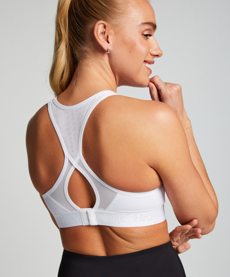 HKMX Sports bra The All Star Level 2, White