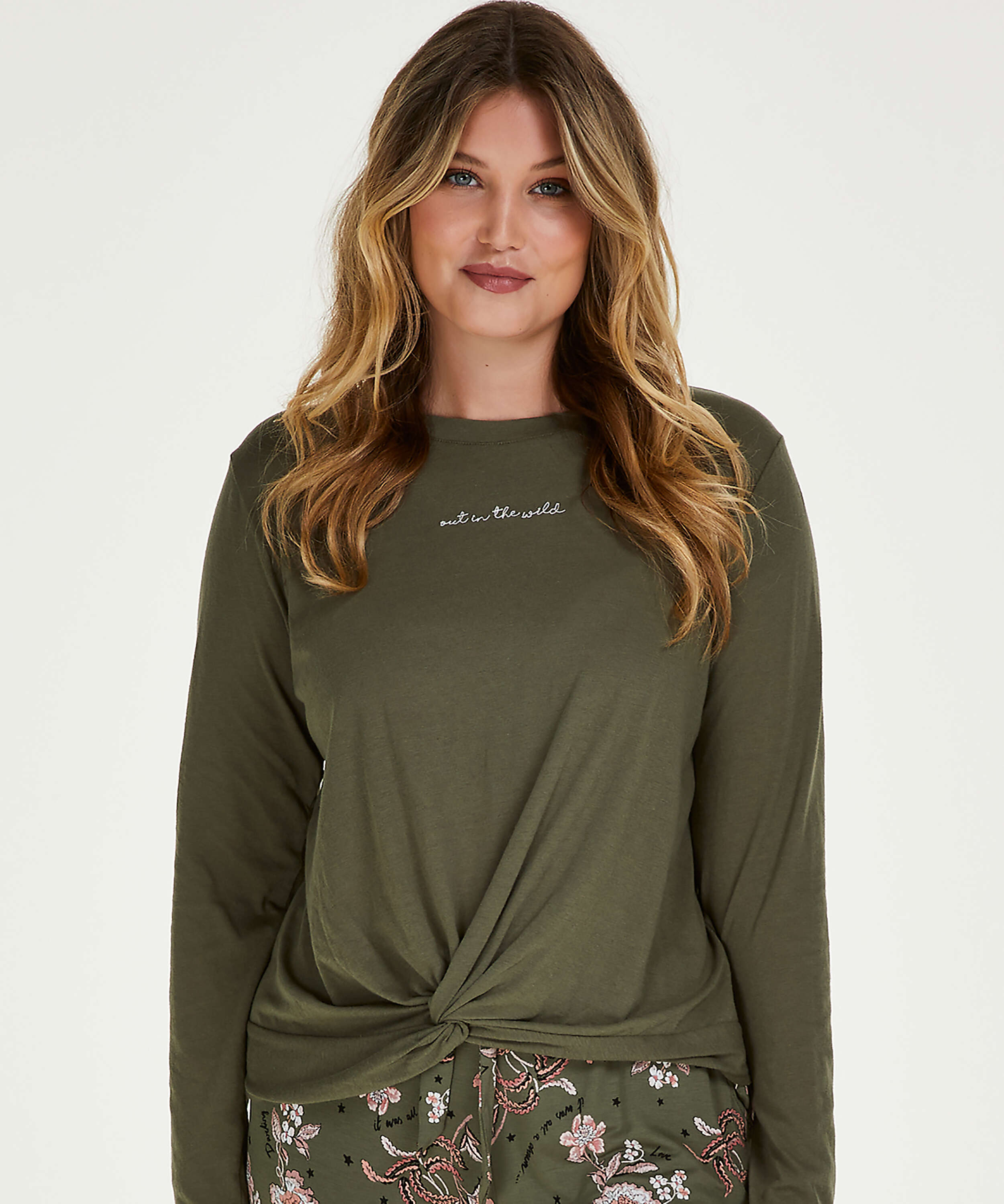 Long sleeve top Jersey Knot, Green, main