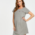 Short-Sleeved Maternity Nightshirt, Grey