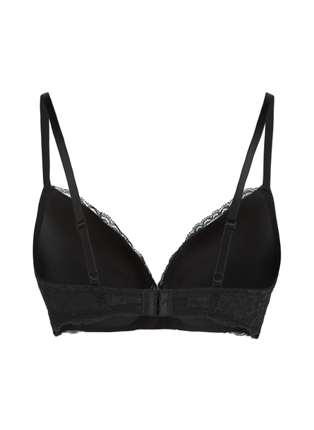 Marine Padded Underwired Push-Up Bra, Black