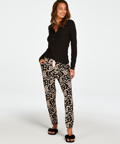 Petite Pyjama Pants Daisy, Black