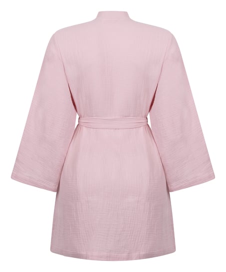 Muslin Robe Short, Pink