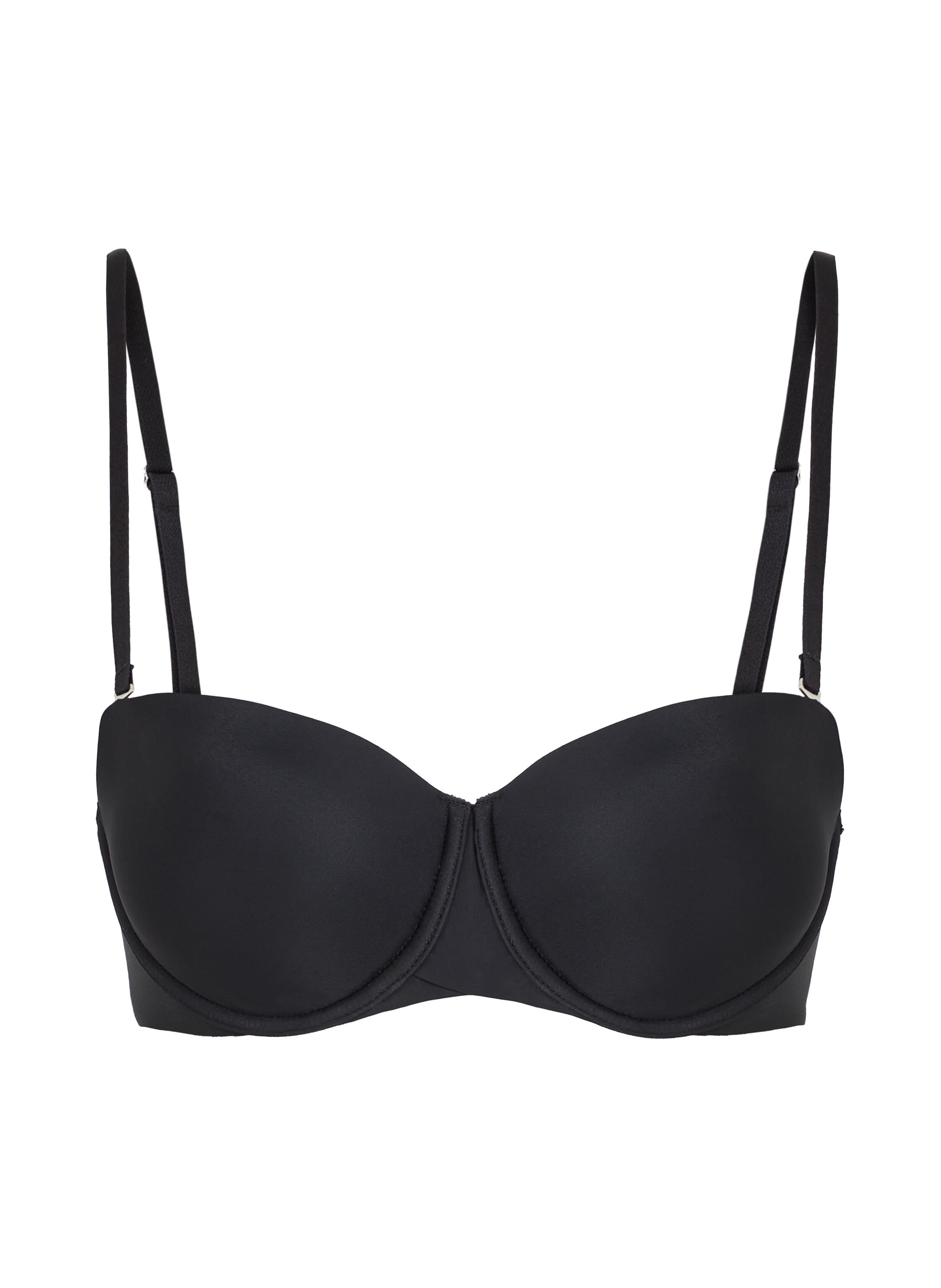Jane Padded Underwired Strapless Bra, Black