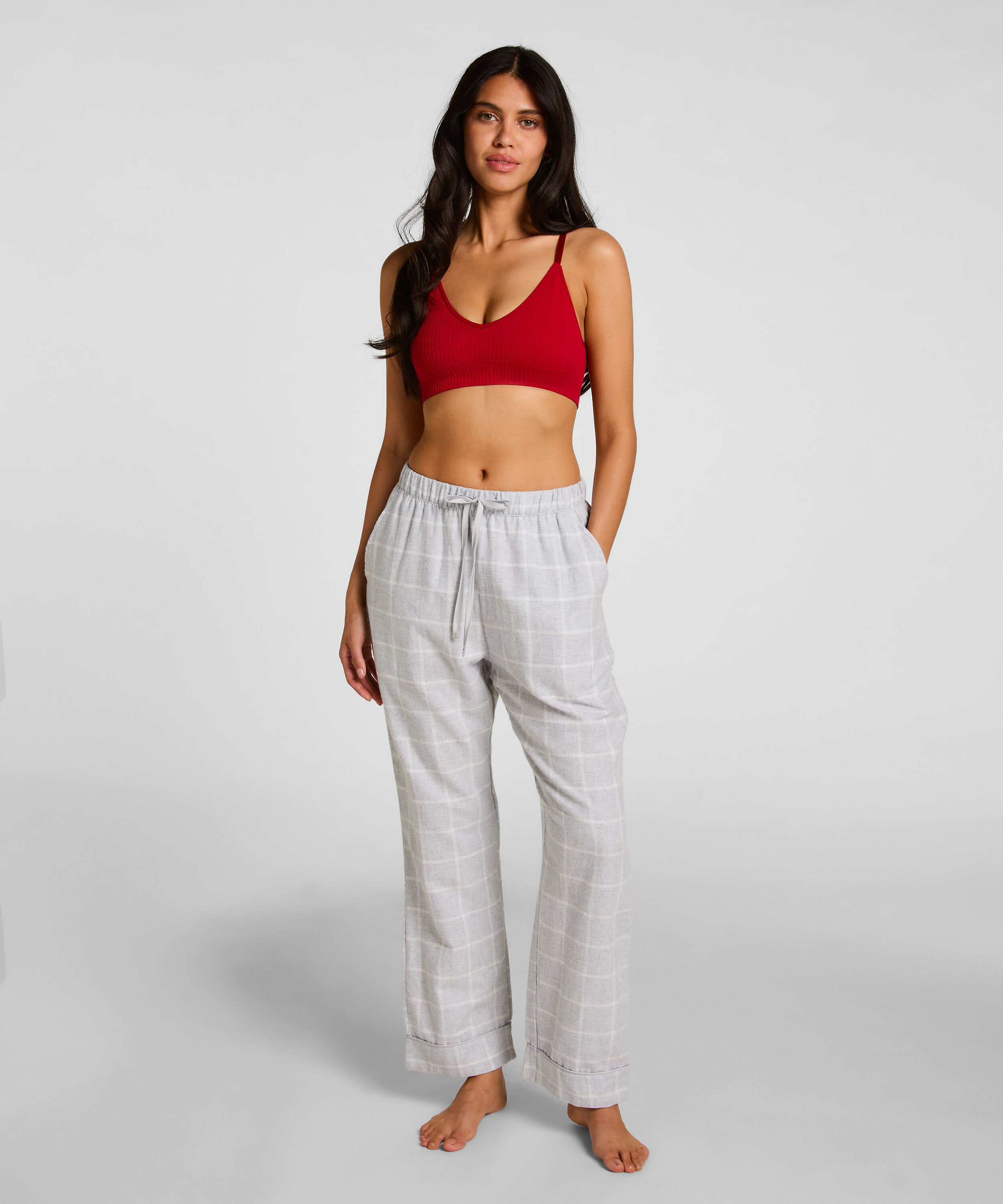 Flannel Pyjama Pants, Grey