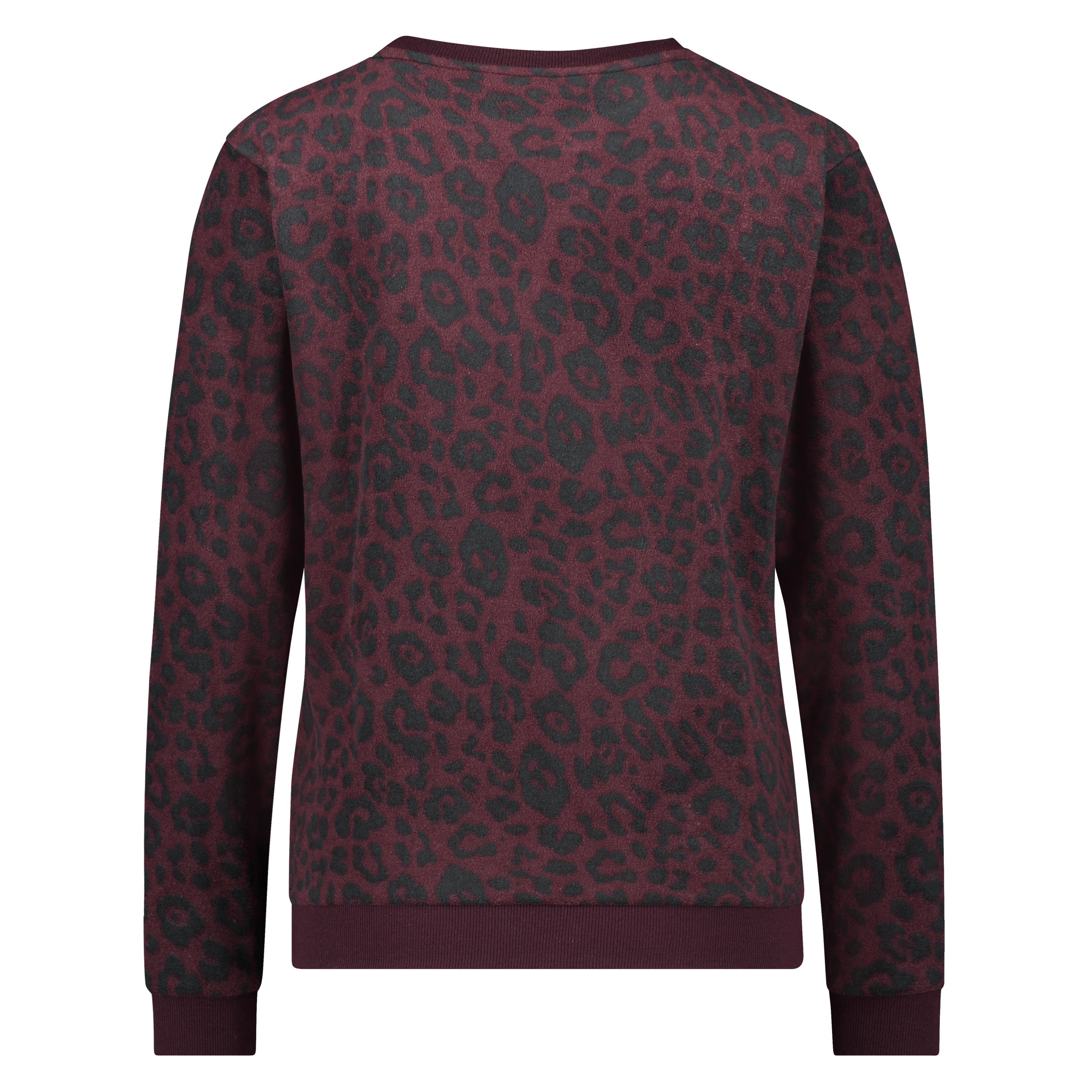 Long-Sleeved Fleece Top, Red, main
