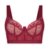 Hana Non-Padded Underwired Longline Bra, Red