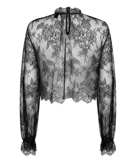 Pyjama Top Cecilia, Black