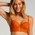 Vera Padded Longline Underwired Bra, Orange