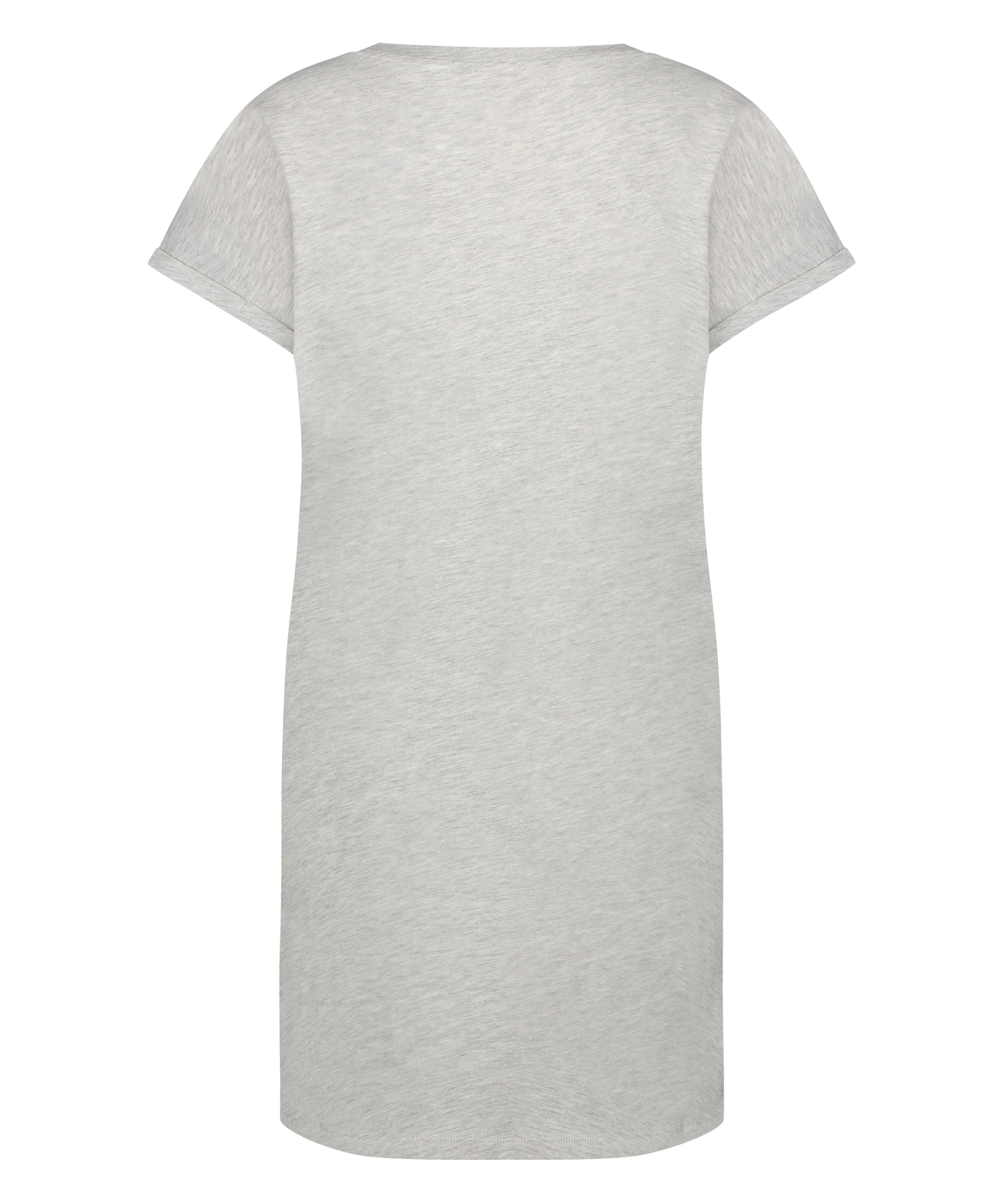 Round Neck Nightshirt, Grey, main
