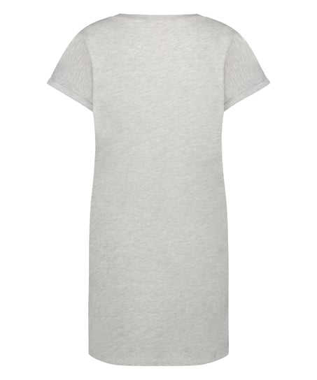 Round Neck Nightshirt, Grey