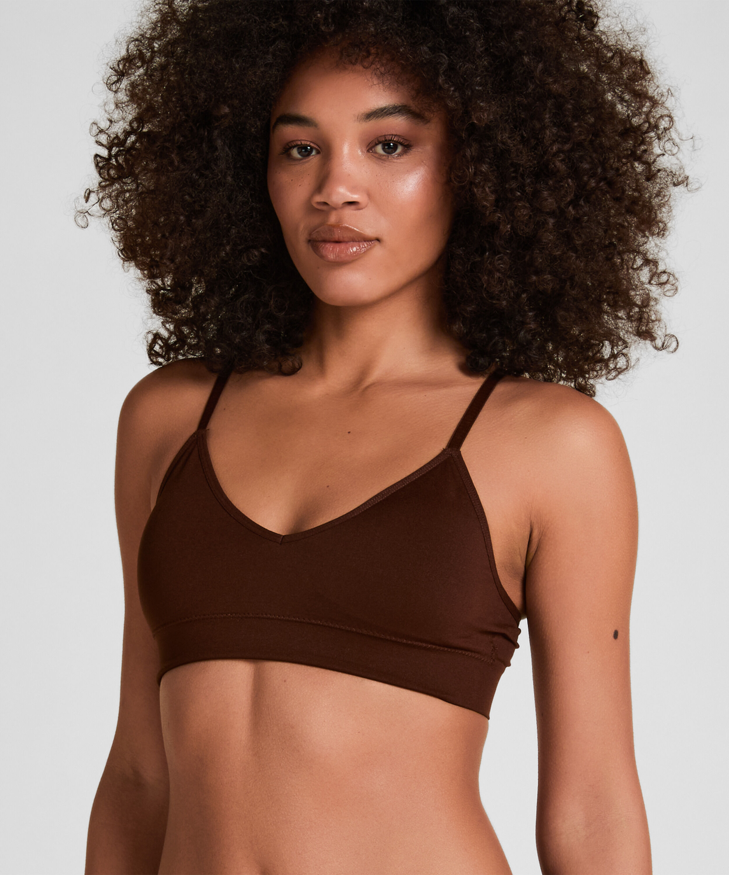 Dide Triangle Bralette, Brown Dide Triangle Bralette, Brown