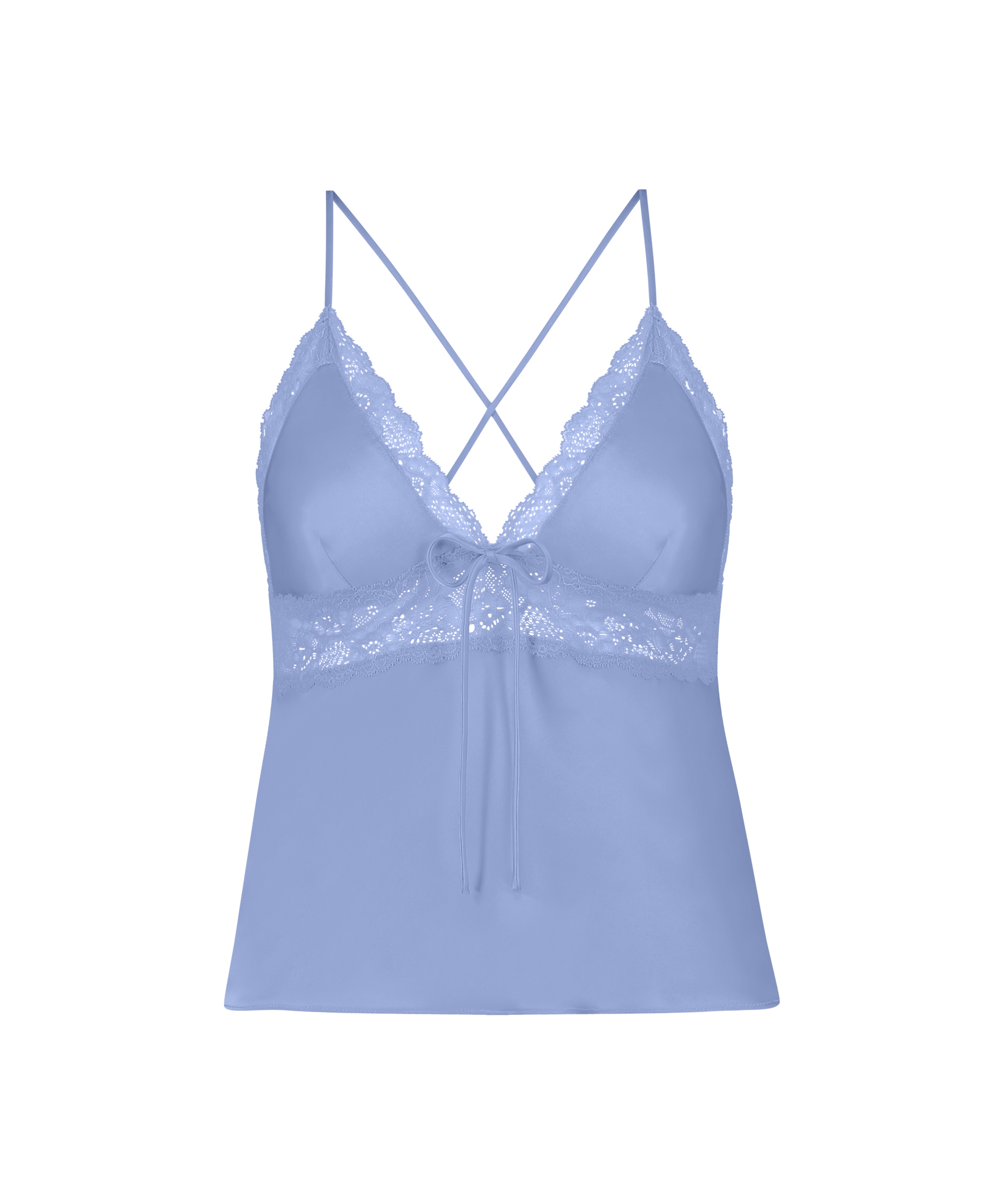 Satin Marcela Cami Top, Blue, main