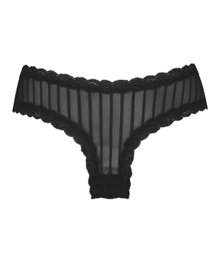 V-shape Mesh Brazilian, Black