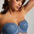 Daisy Padded Strapless Underwired Bra, Blue