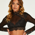 Cynthia long-sleeved bralette, Black