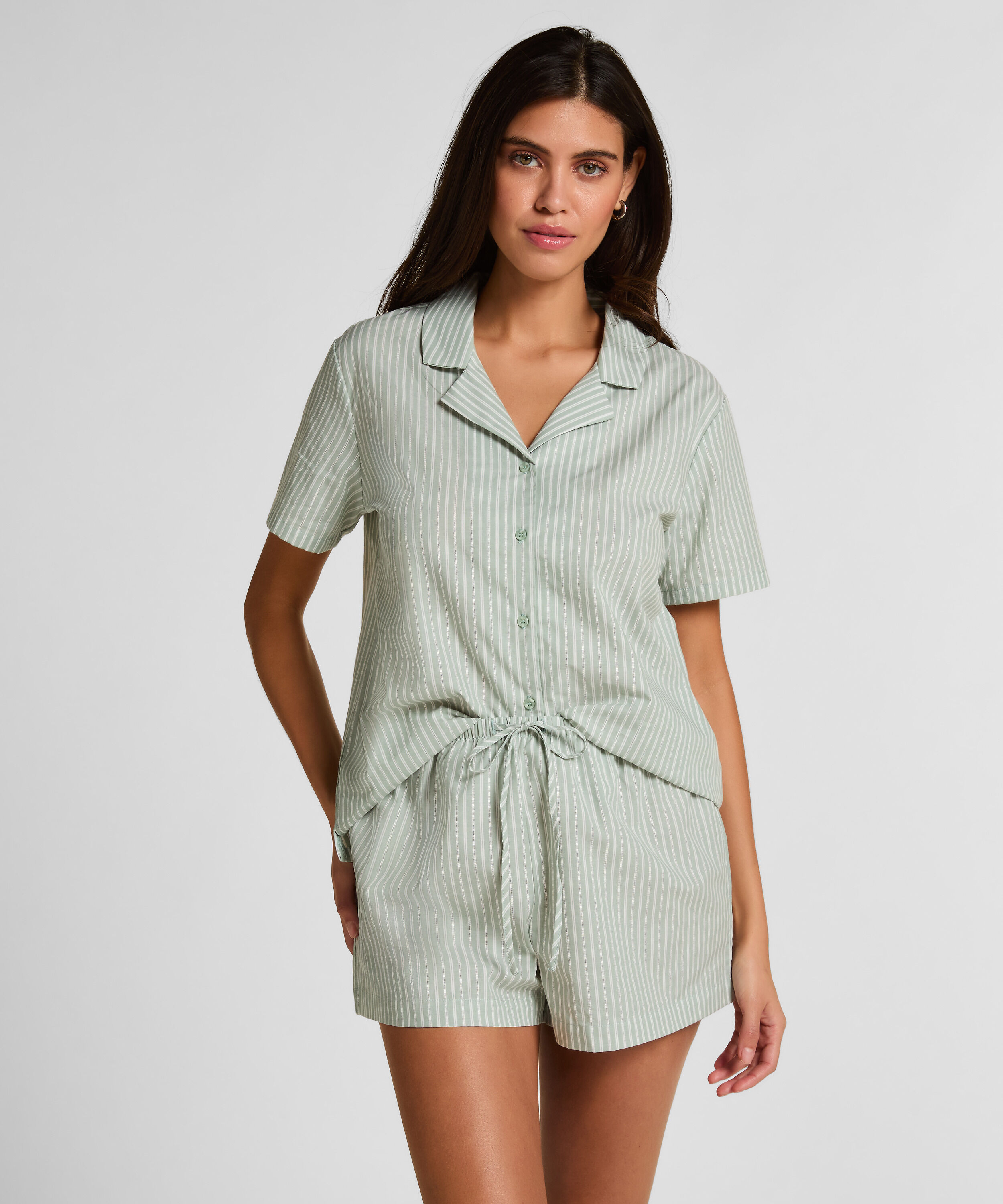 Short Woven Stripe, Green Short Woven Stripe, Green