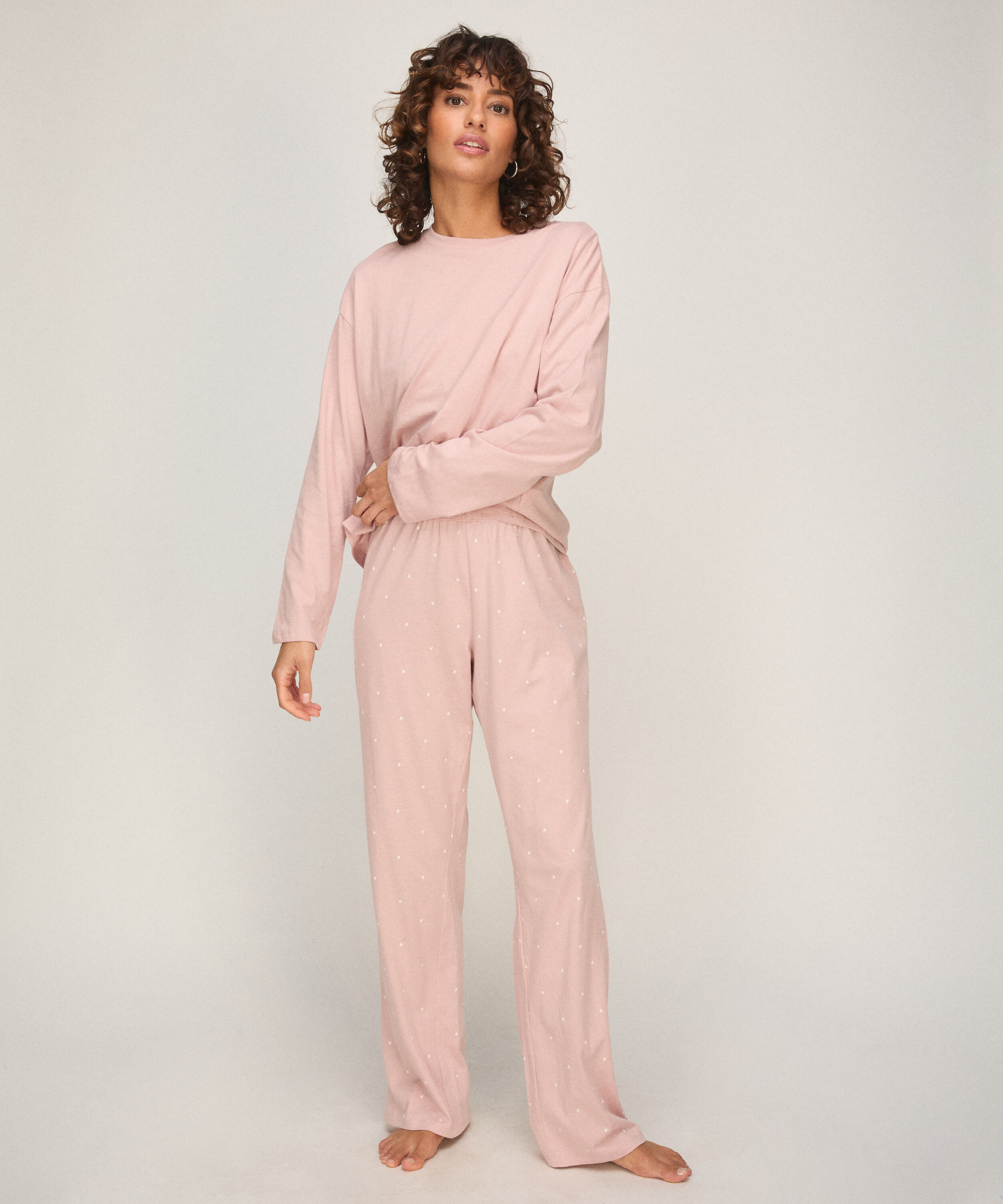 Pyjamaset Cotton Jersey, Pink