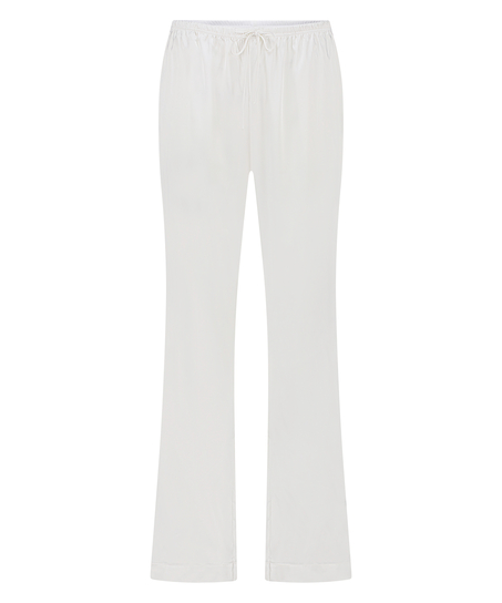 Satin Trousers, White