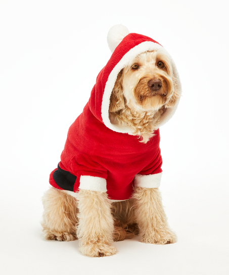Dog's Fleece Onesie, Red