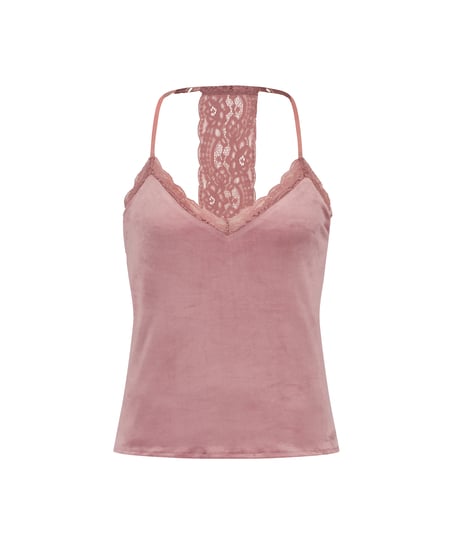 Velvet Lace Cami, Pink